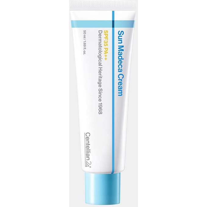 Centellian24 Sun Madeca Cream (50ml) – Calming Daily Sunscreen with TECA™ & Blue Complex, SPF50+ PA++++, Korean white