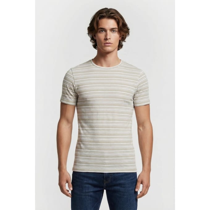 Dstrezzed Ds-mc Queen Stripe Mineral Grey Taglia: XXL | Magliette basic Outlet | Uomo | Grigio