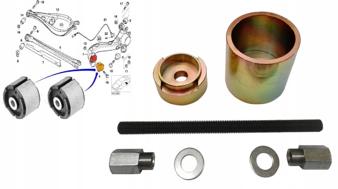 AMD TOOLS - Gereedschap Voor Achterste Ophangingsbushings - BMW E36 E46 X3 E83