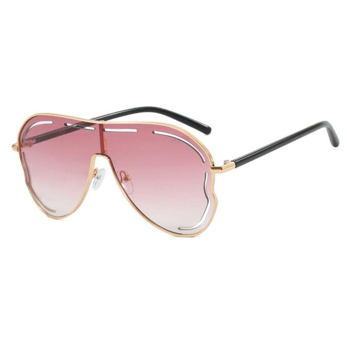 Luxe Designer Vintage Holle Vlinder Piloot Zonnebril Dames Oversized Groot Frame Punk Bril UV400