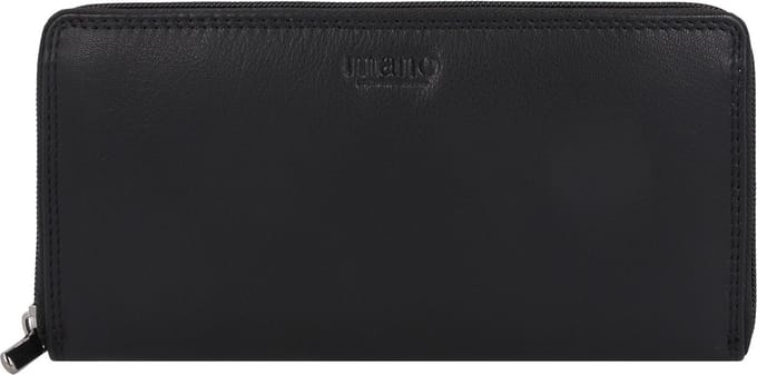 mano Donna Giulia Portemonnee Leer 20 cm - Dames - Horizontaal - schwarz