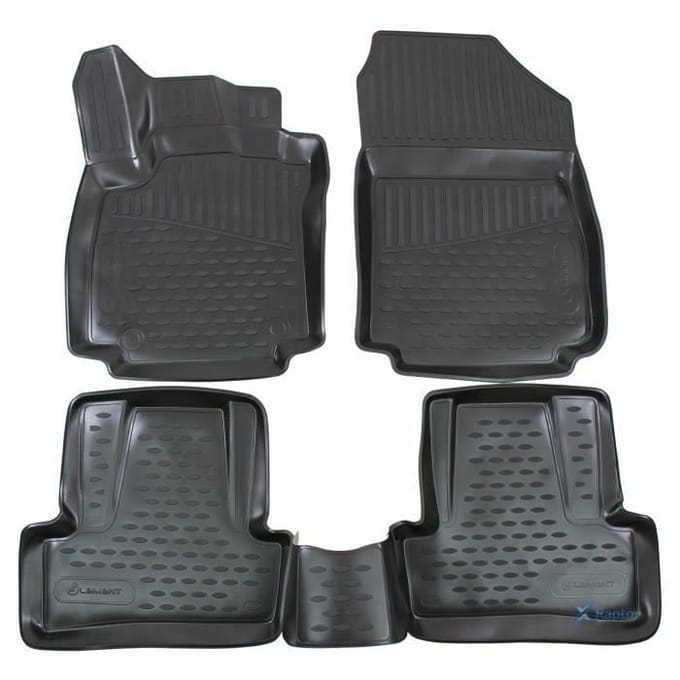 J&amp;J AUTOMOTIVE | Tapis De Sol En Caoutchouc 3D Exclusive Pour Renault Clio 4 2012-2019 zwart