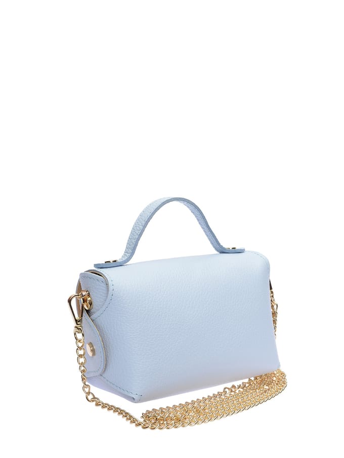 Anna Luchini Turquoise Rundleer Tas