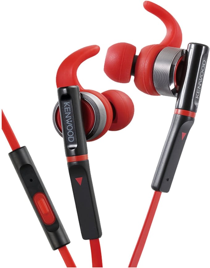 Kenwood In Ear Sport Headphone Black/Red - KH-SR800-R