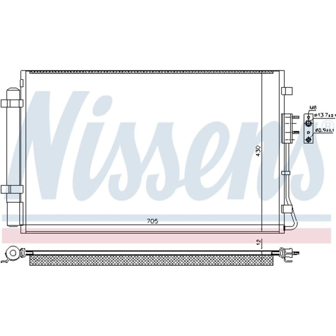 Condensator, airconditioning NISSENS 940728