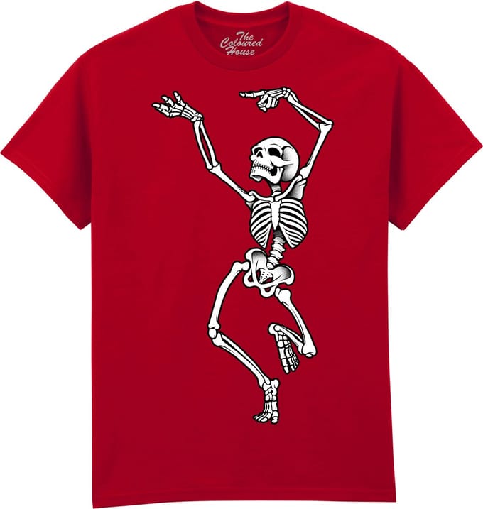 Dancing Skeleton The Coloured House T-shirt L