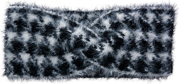 Clayre & Eef Hoofdband Vrouwen 10x22 cm Zwart Wit Synthetisch