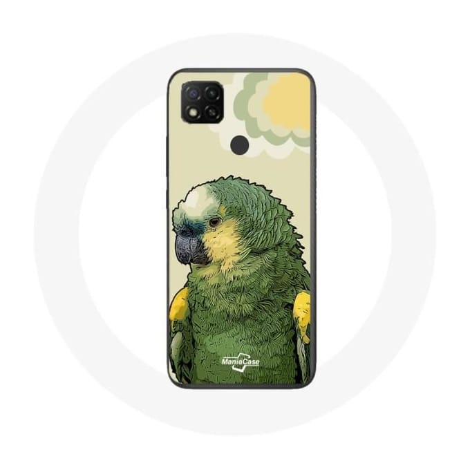 Coque - Amazone - Xiaomi Redmi 9C - Souple - Vert - Perroquets vert