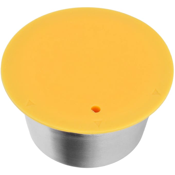Koffiecapsule RVS Herbruikbaar Navulbaar Filterkopje voor Dolce Gusto Koffiezetapparaat geel