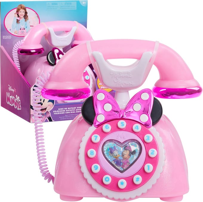 Disney Junior Minnie Mouse Traditionele Draaischijftelefoon Roze – Met Licht & Geluid