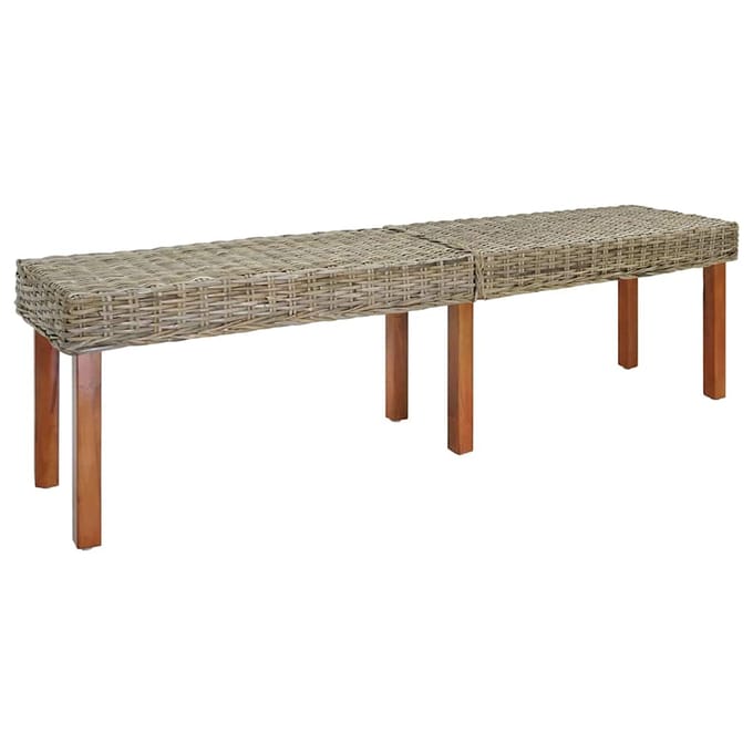 vidaXL - Bank - Naturel - 160 - x - 35 - x - 45 - cm - Massief - Mango - Hout