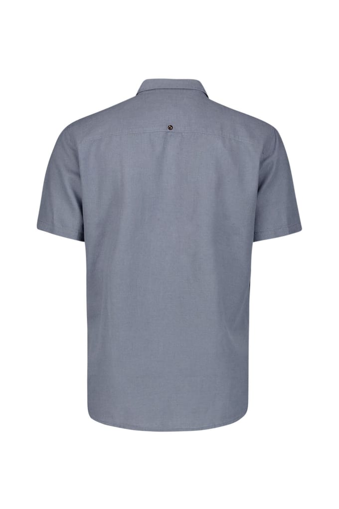 No Excess Shirt short sleeve revers collar so washed blue
