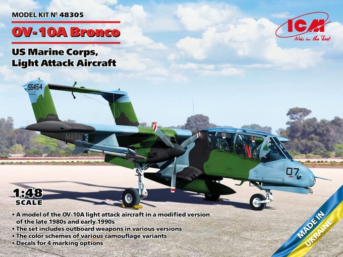 ICM Modelbouwpakket Militaire voertuigen - 48305 OV-10A US Marine Corps - Light Attack Aircraft Plastic - 1:48 - Modelbouw