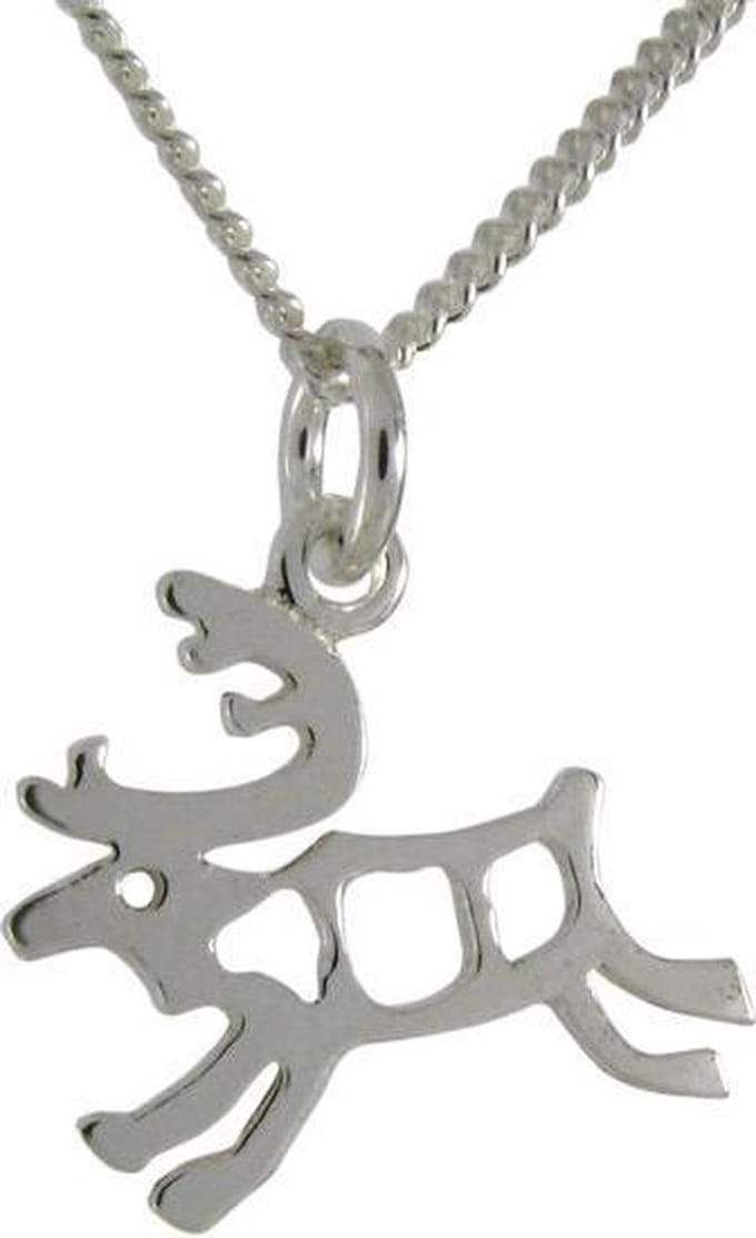 AuBor ®. Hanger. Zilver. Het rendier.