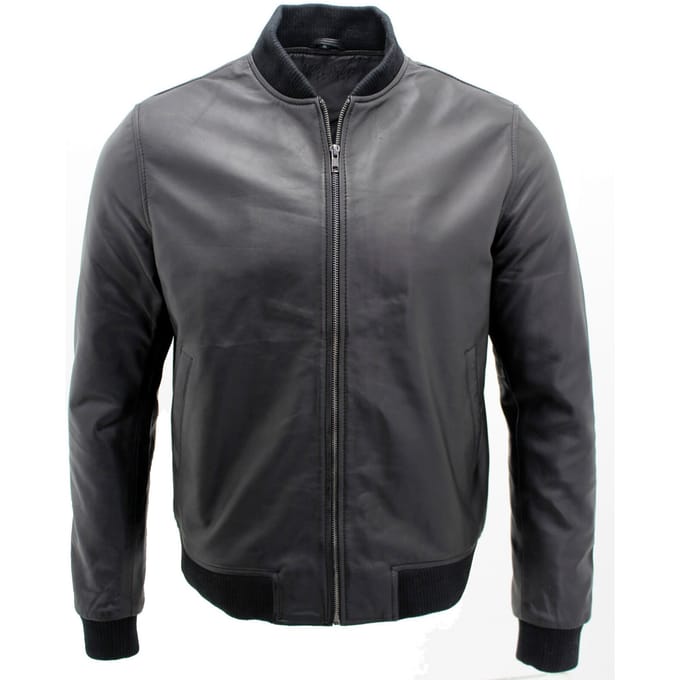 Varisty leren bomberjack