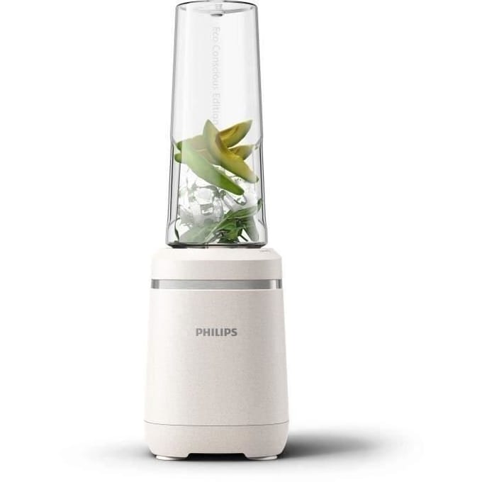 Philips Eco Conscious Edition Blender | Hr2500/00 | Tafelmodel | 350W | Materiaal Kan Glas | Inhoud Kan 0,6 L | Wit Mat
