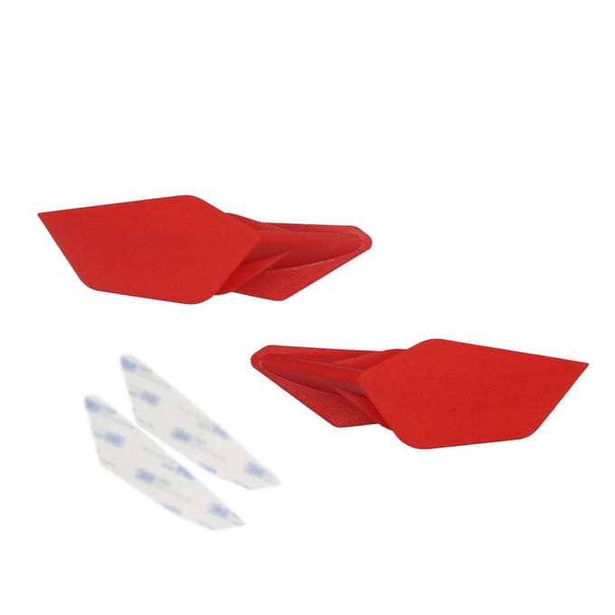 Kits d'ailes aérodynamiques pour moto GP, 2 pièces, becquet d'aile, accessoires de Modification universels noir
