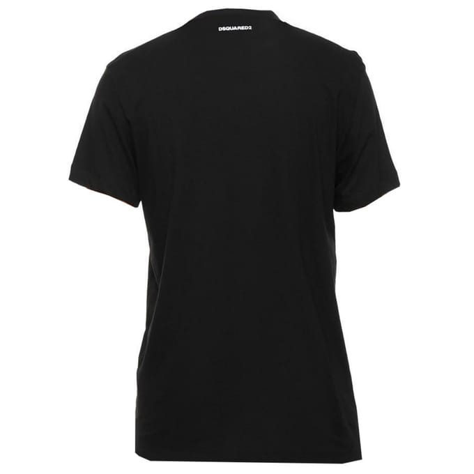 Dsquared2 Sigaret Fit Bubble DSQ2 Logo Zwart T-shirt
