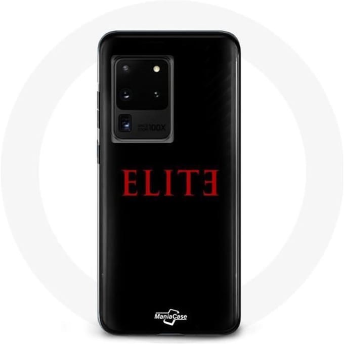 Coque - Samsung - Galaxy S20 Ultra Elite - Logo Rouge - Fond Noir - Protection Rigide noir