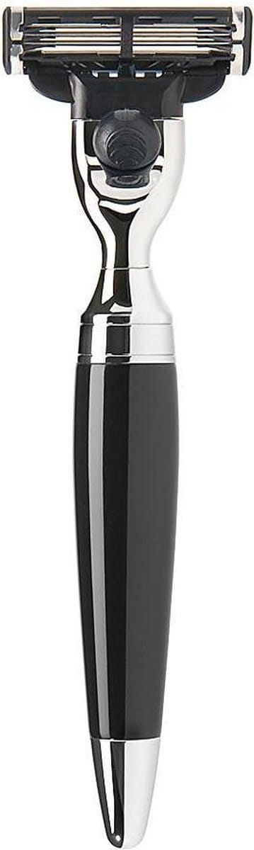 MÜHLE - Stylo scheermes Mach3- zwart chroom