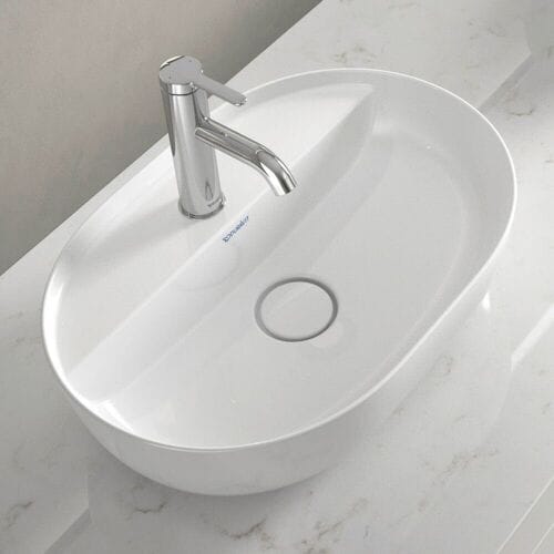 Duravit Luv - Opzetwastafel, 50x35 cm, zonder overloop, met kraangat, wit 0380500000