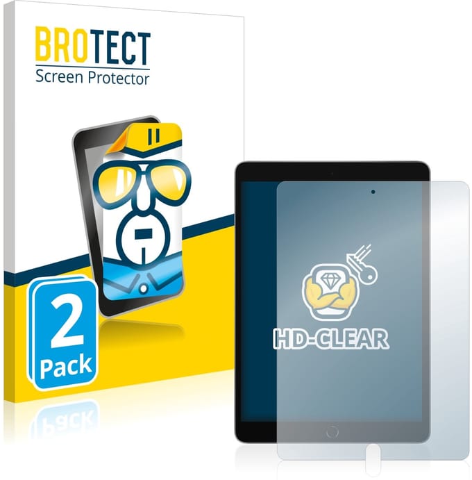 BROTECT - Screenprotector voor Apple iPad 10.2" 2021 (9. Gen.) - Folie Beschermfolie transparant 2 Stuks