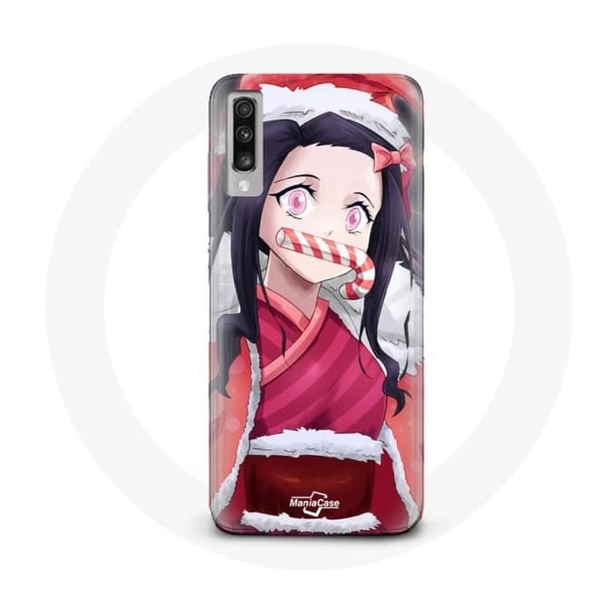Coque - Maniacase - Samsung Galaxy A70 - Anime Demon Slayer - Souple - Noir