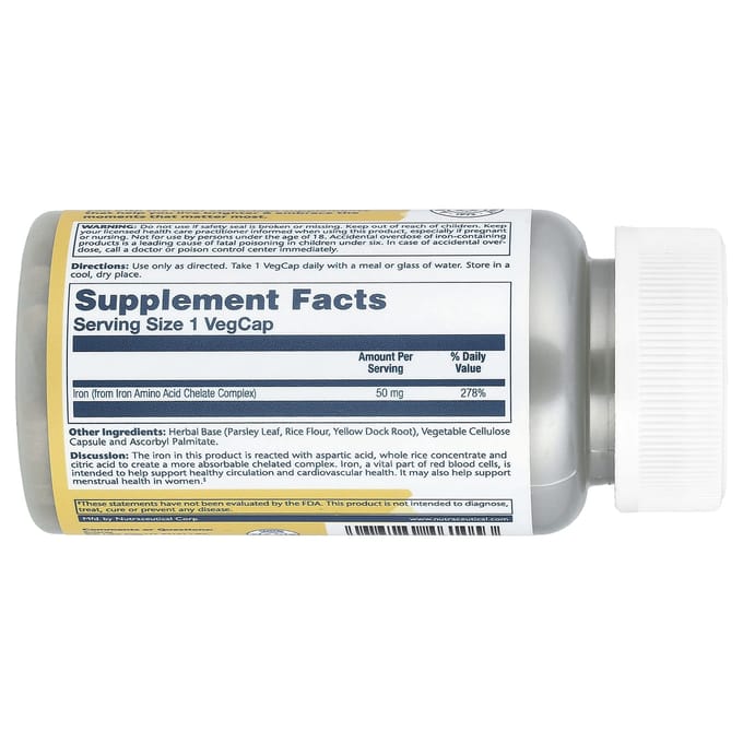 IJzer, 50 mg, 60 plantaardige capsules