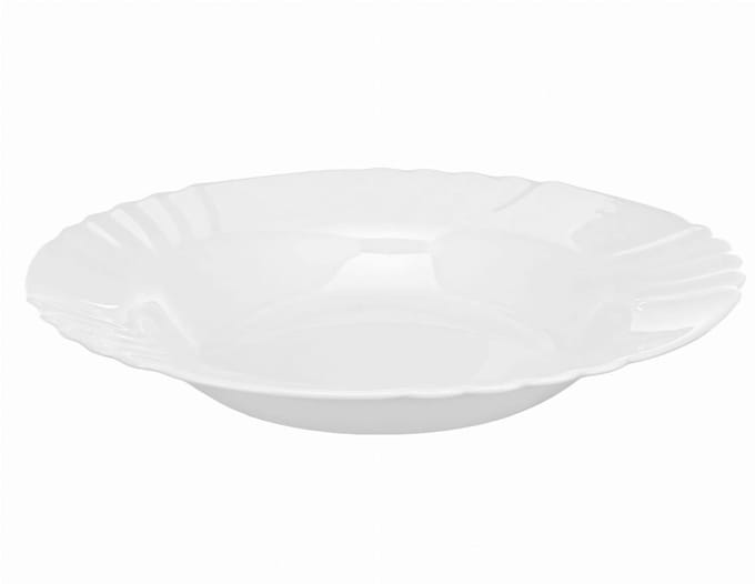 Diepe Soepkom 23 cm Wit Rond - Elegant en Duurzaam Glas
