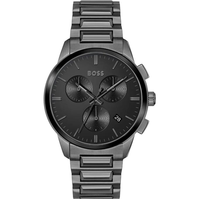 Hugo Boss Dapper 1513929 Chronograaf Herenhorloge 43 mm zwart