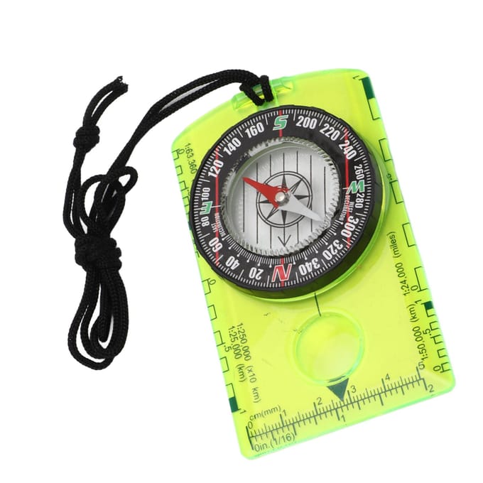 DC361 Kaartleeskompas Lichtgewicht Oriëntatiekompas voor Wandelen Backpacken black