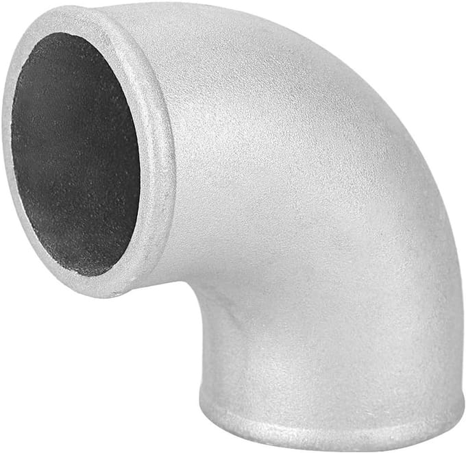 Gebogen luchtkoeler met 90° aluminium buisboog 2,5 inch