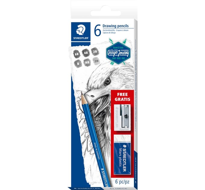 Staedtler Lumograph 61 100 C6 Potloodset Hardheid: 6B, 4B, 2B, B, HB, 2H 1 set(s)