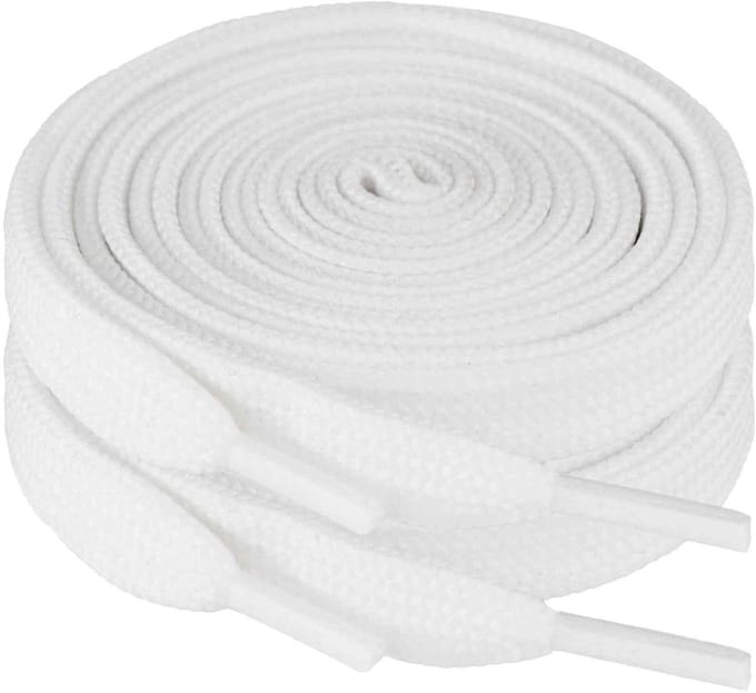 LIVIA HOME- Veters 130 cm - Platte Veters - Wit - Polyester - Robuust - Duurzaam - Schoenveters
