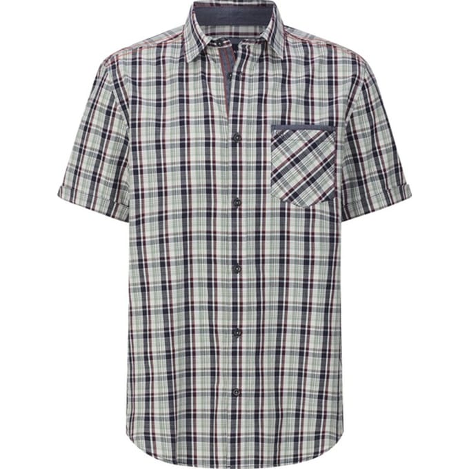 Babista herren Overhemd Met Korte Mouwen - 39/40 - wit - Plus Size