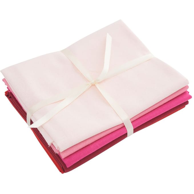 Stoffenpakket patchy uni "Roze-Rood