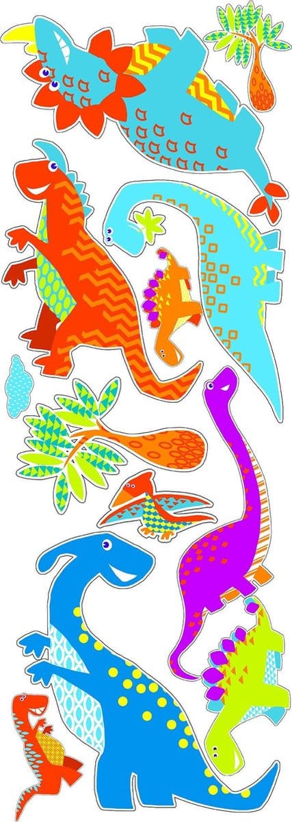 Art for the Home Dinosaurussen Vrolijk Muurstickers 25x70 cm