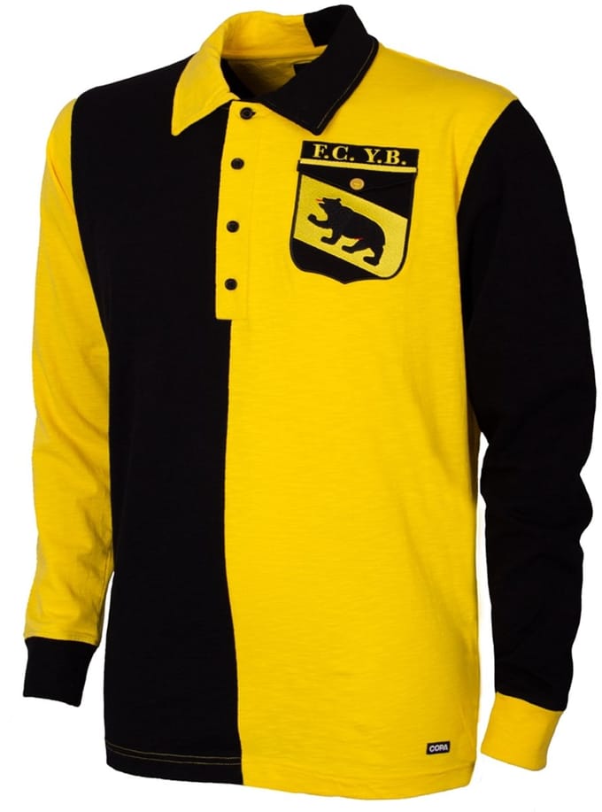 COPA - BSC Young Boys 1900 Retro Voetbalshirt - Heren - Zwart - Geel - L