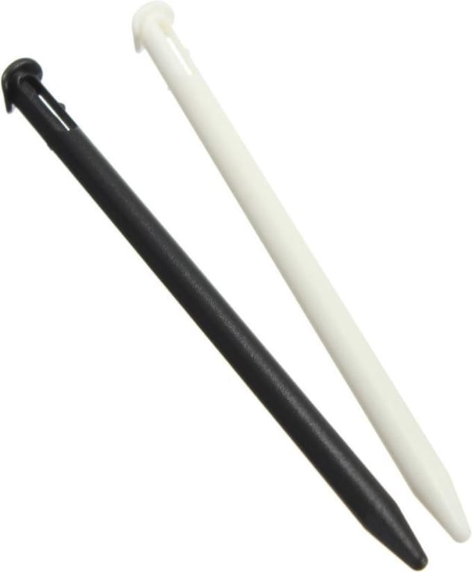 2x Stylus Pen geschikt voor New Nintendo 2DS XL - Wit-Zwart