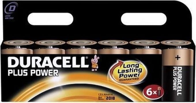 Duracell D Plus Power (6 pack)