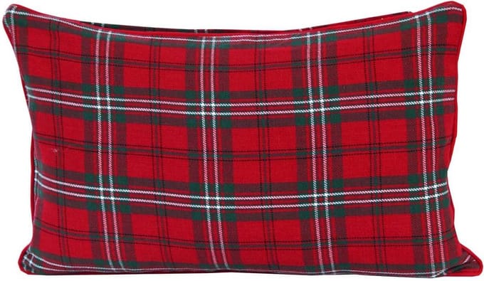 Homescapes Edward Rode Tartan Kussenhoes 30x50cm