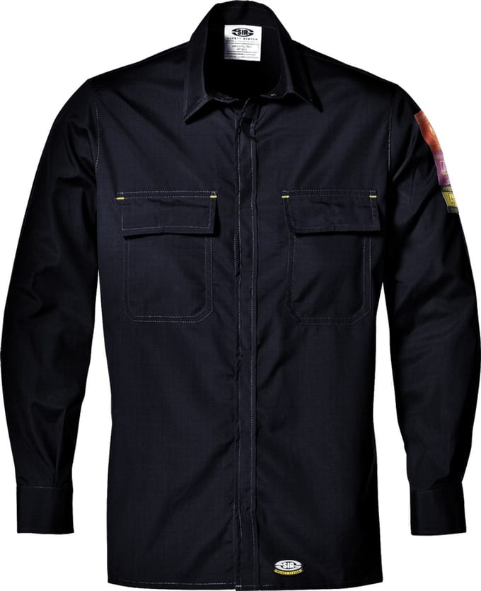 SIR SAFETY POLYTECH Lange mouw Werkshirt HEREN Donkerblauw - Vlamvertragend - Antistatisch - 180 g/m²
