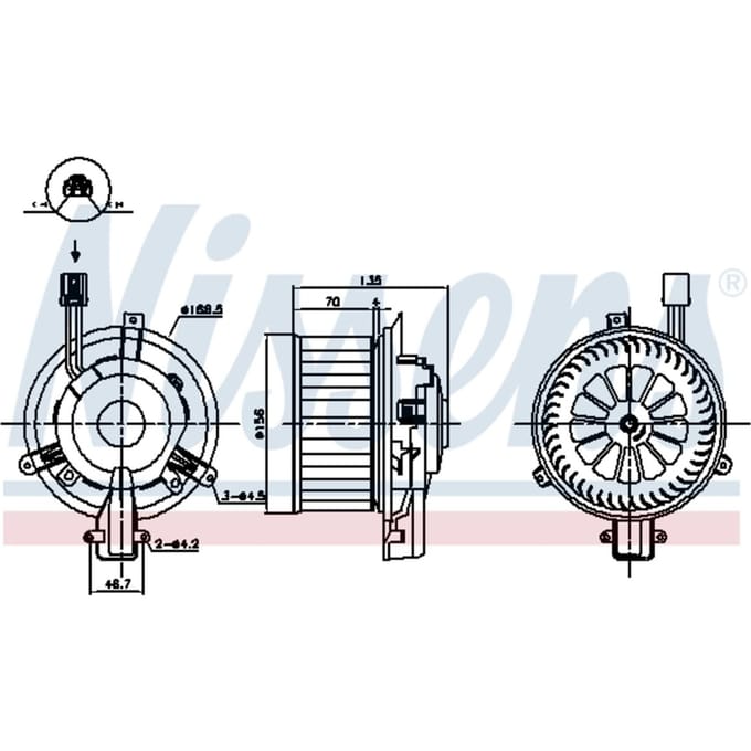 Binnenventilator NISSENS 87825