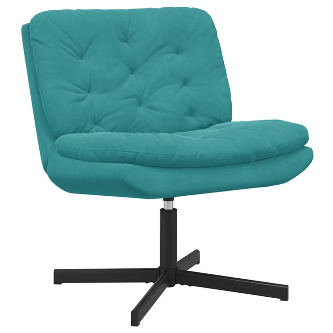 vidaXL - Draaiende - Relaxstoel - Turquoise - 63 - x - 75 - x - 76 - cm - Fluweel