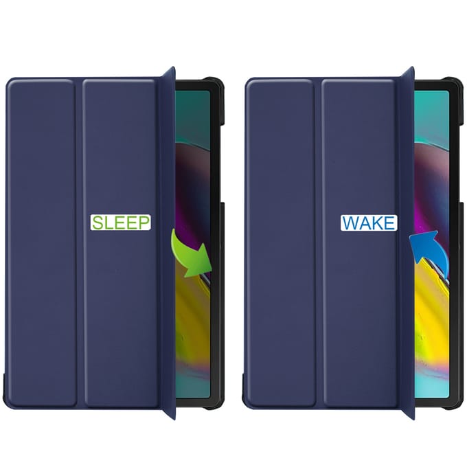 imoshion Tablet Hoes - Geschikt voor Samsung Galaxy Tab S5e - Trifold Bookcase - Donkerblauw