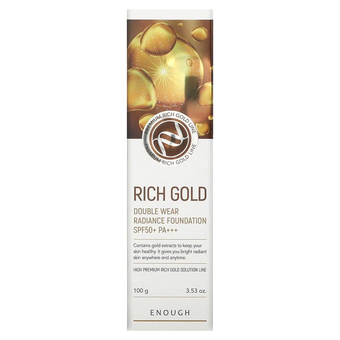 Enough, Rich Gold, Double Wear Radiance Foundation, SPF 50+ PA+++, #13, 100 g (3,53 oz) beige