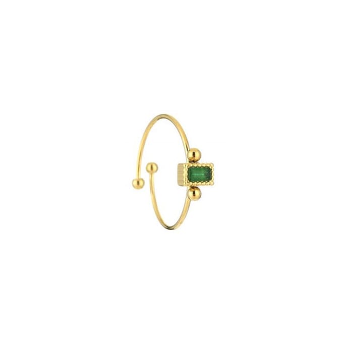 Bijoutheek Ring (Sieraad) Vierkante Steen Balls One Size