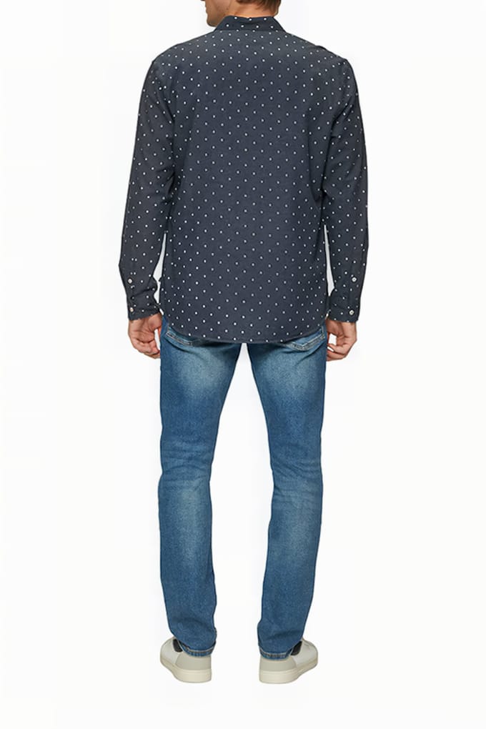 s.Oliver -qs Shirt Marine Blue Taglia: S | Maglie a manica lunga Outlet | Uomo | Blu