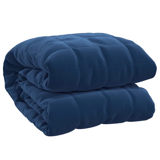 vidaXL - Verzwaringsdeken - 155x220 - cm - 7 - kg - stof - blauw