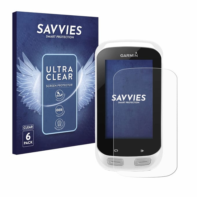 Savvies - Screenprotector voor Garmin Edge Explore 1000 - Folie Beschermfolie transparant 6 Stuks